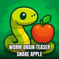 Worm Brain Teaser Snake Apple - Retro Worms game